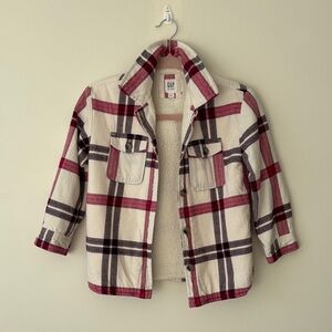 GAP Kids Plaid Jacket - Red and Cream
